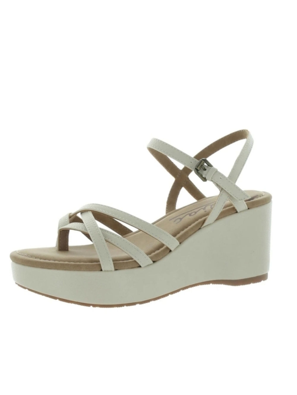 NIB Zodiac Rita Beige Wedge Strappy Sandals Size 10